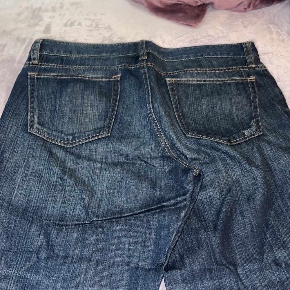 EUC Eddie Bauer Boyfriend Relaxed Jeans Dark Wash Size 14 - Picture 6 of 9